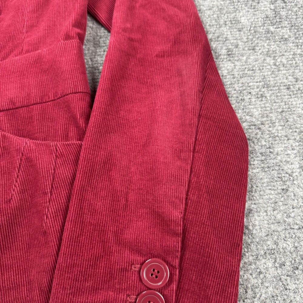 Halogen Women's Pink Corduroy Blazer Jacket Size L Cotton Stretch Career - Picture 10 of 12